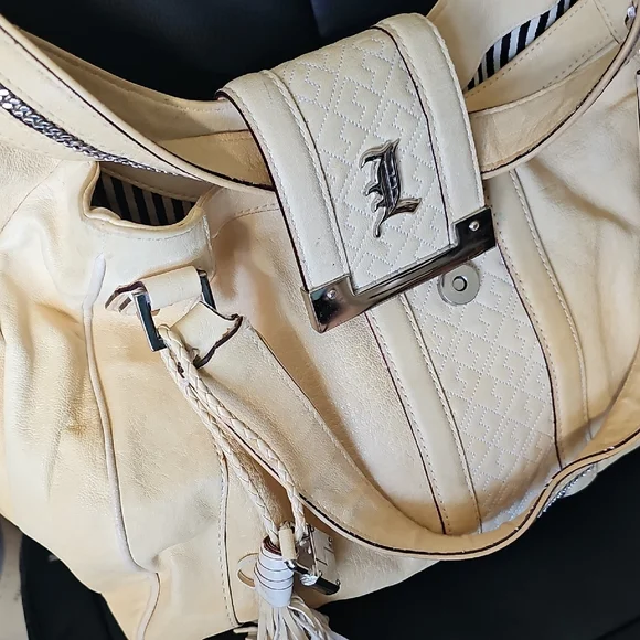 L.A.M.B. Pale Yellow Leather Bag - Picture 5 of 11